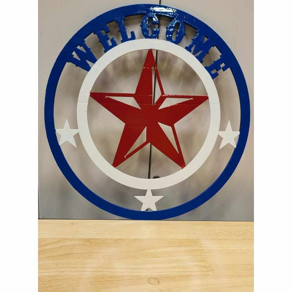 Texas Star Welcome Outdoor Sign | Free DXF File-DXFforCNC.com