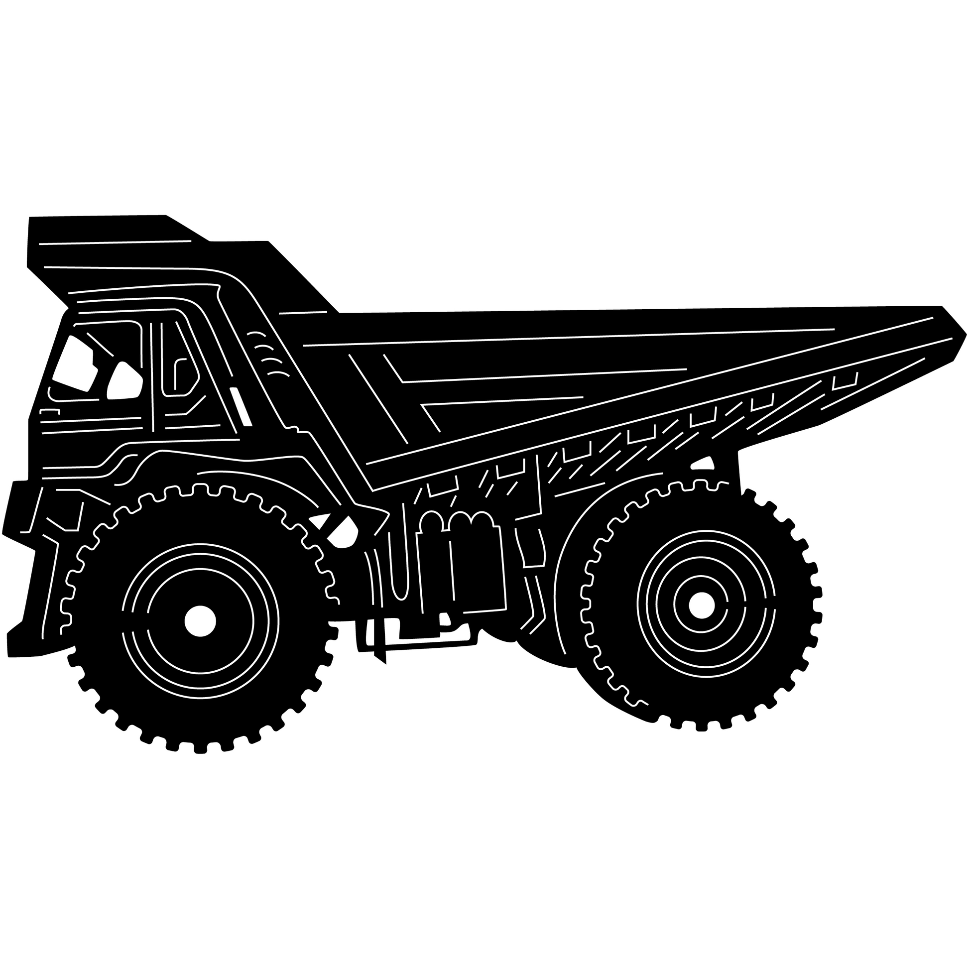Dumping Truck Heavy Duty Construction and Agricultural Machinery Free DXF file