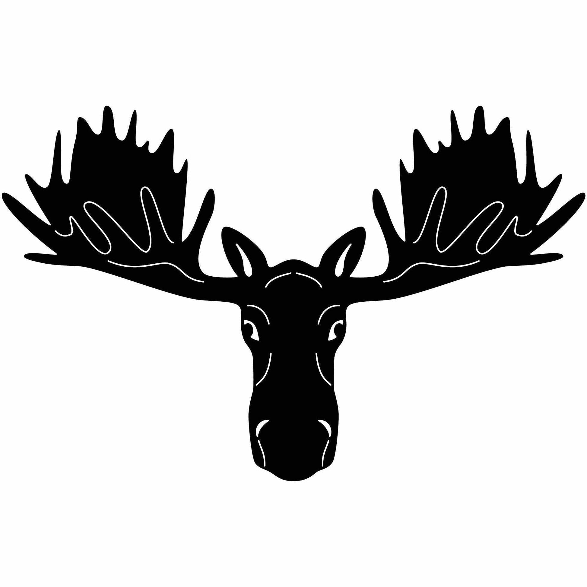 Moose Head Free DXF file-Cut Ready for cnc machines-DXFforCNC.com