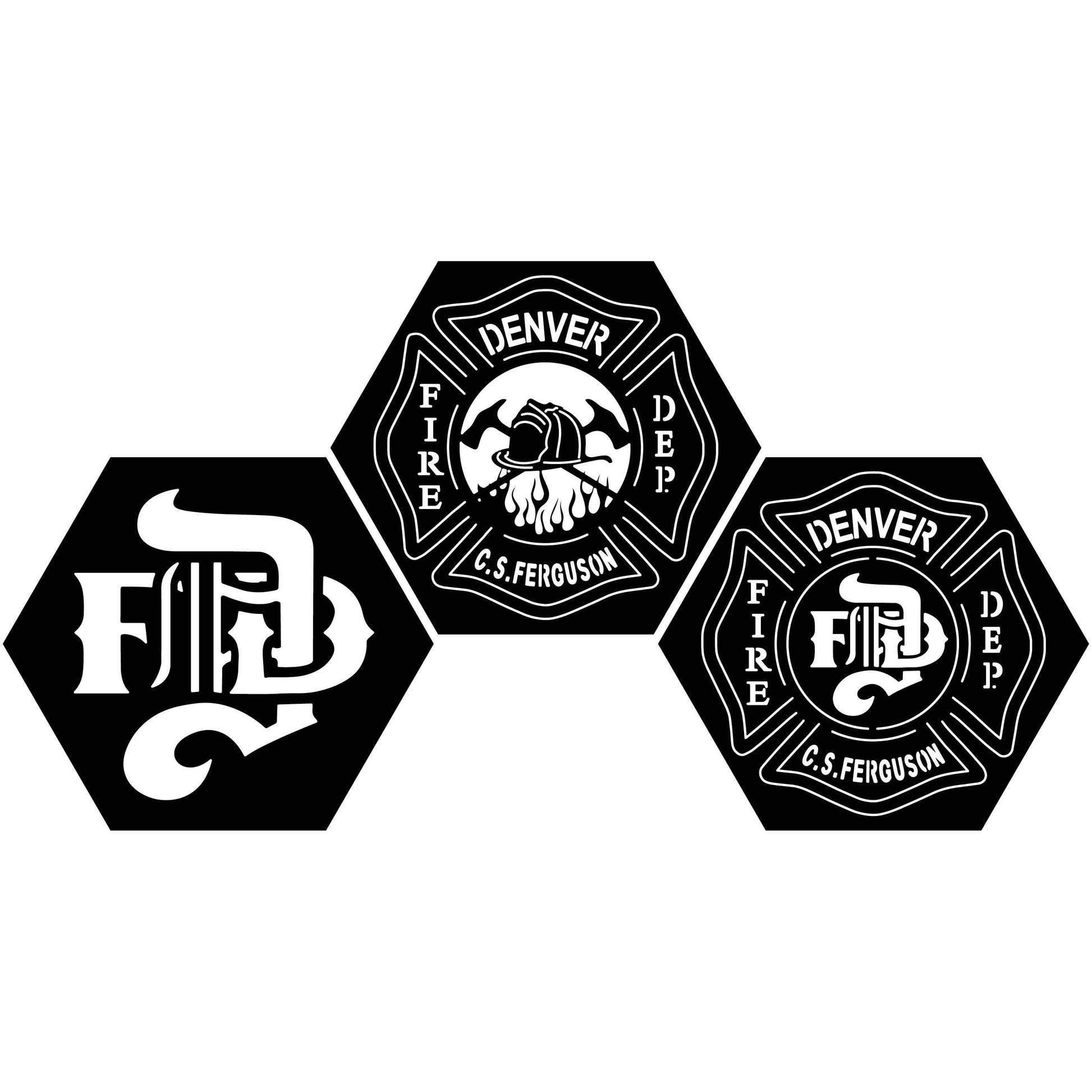 Fire Pit Ball Denver Firefighter Logo-dxf files cut ready for cnc machines