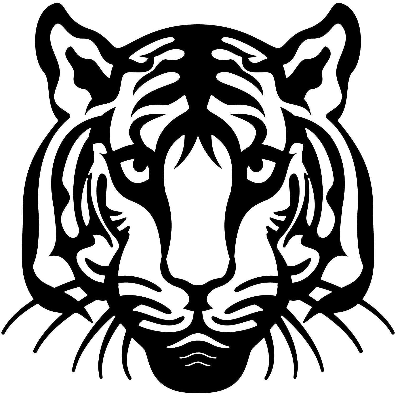 Bengal Tiger Face-DXFforCNC.com-DXF Files cut ready cnc machines