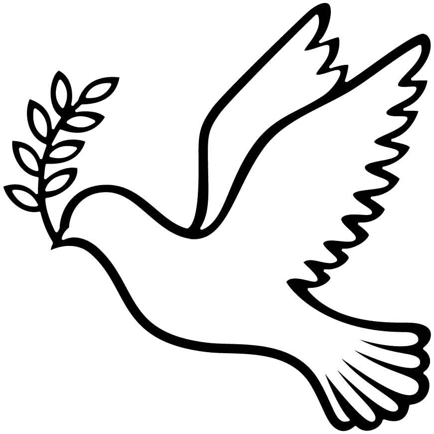Dove with olive branch-DXF files cut ready for cnc machines-dxfforcnc.com