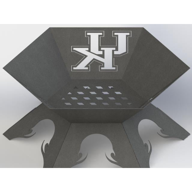 Fire Pit Hexagon UK logo-dxf files cut ready for cnc machines-dxfforcnc.com