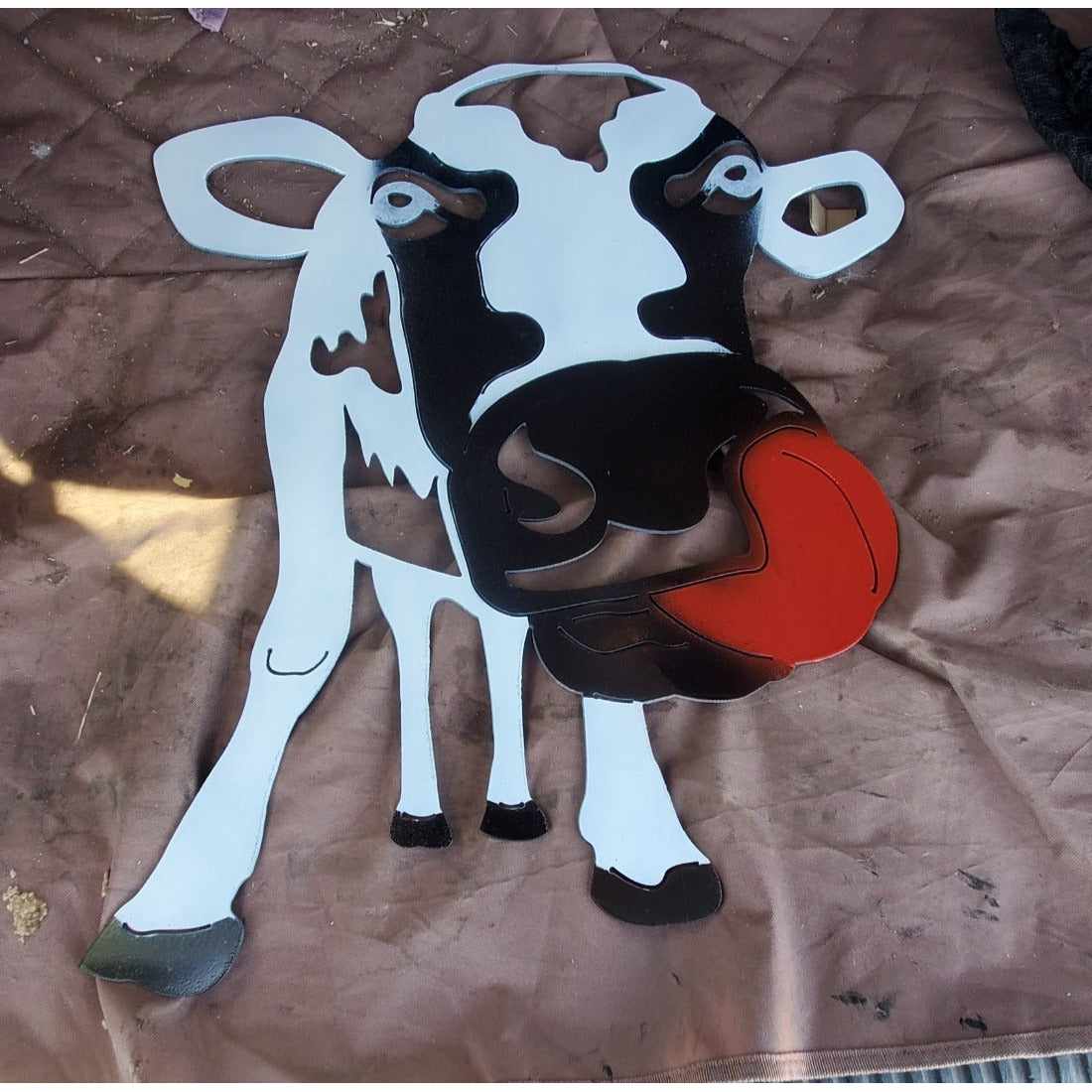 Funny Crazy Happy Cow Free DXF File-DXFforCNC.com