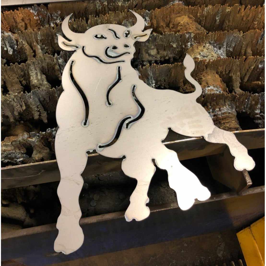 Free Funny Crazy Cow-DXF files Cut Ready for CNC-DXFforCNC.com