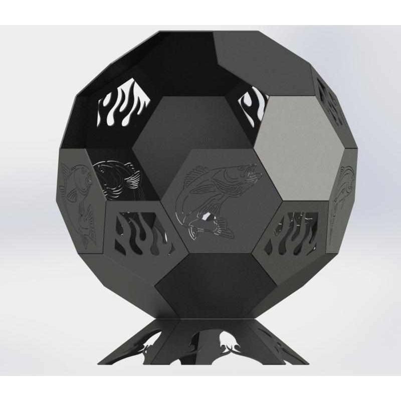 Fire Pit Ball Fishes-DXF files cut ready for cnc machines-DXFforCNC.com