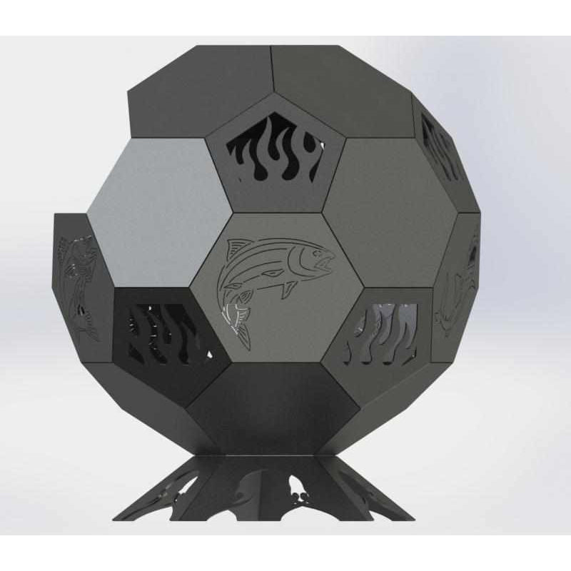 Fire Pit Ball Fishes-DXF files cut ready for cnc machines-DXFforCNC.com