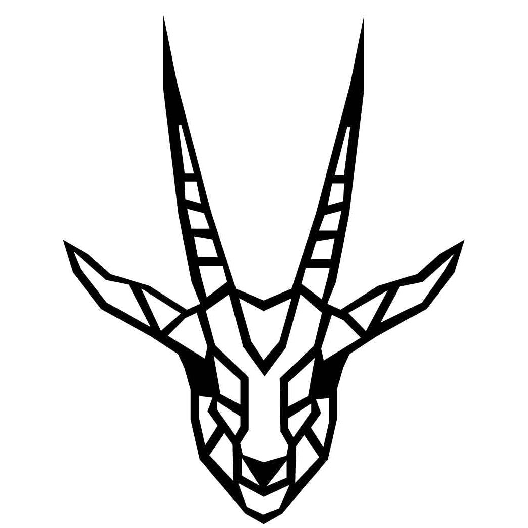 Antelope Face Geometric-DXF files Cut Ready for CNC-DXFforCNC.com