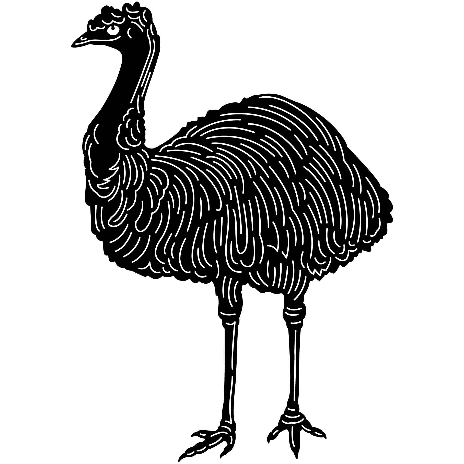 Australian Emu Bird - DXFforCNC.com