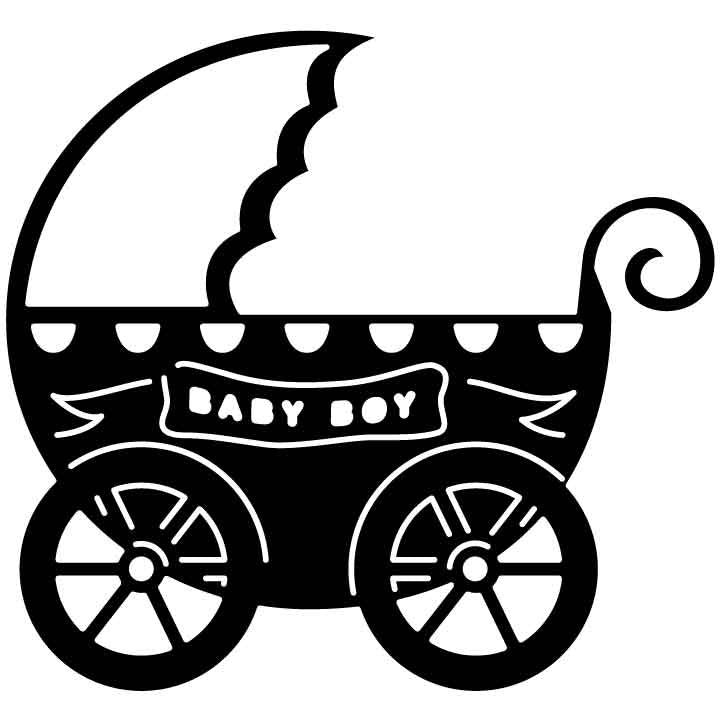 Baby Boy Cart Free DXF File for CNC Machines-DXFforCNC.com