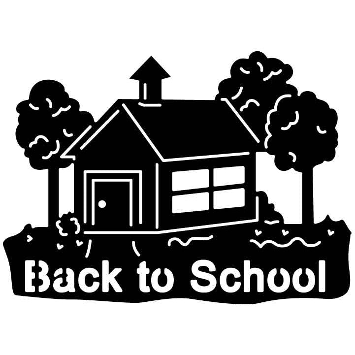 Back to School Building Free DXF File for CNC Machines-DXFforCNC.com