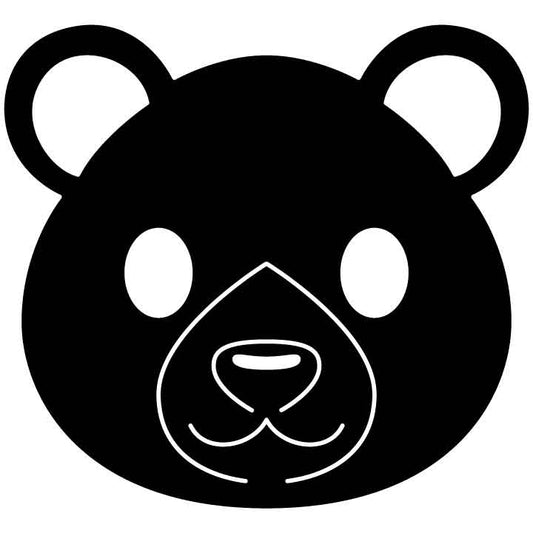 Bear Face Free DXF File for CNC Machines-DXFforCNC.com