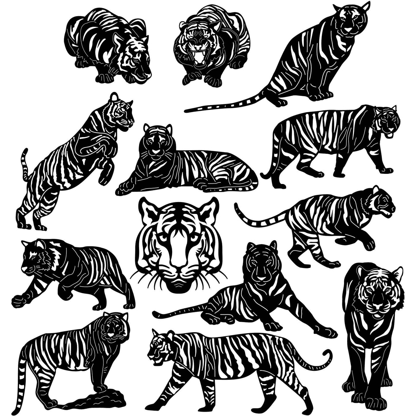 Bengal Tigers-DXFforCNC.com-DXF Files cut ready cnc machines