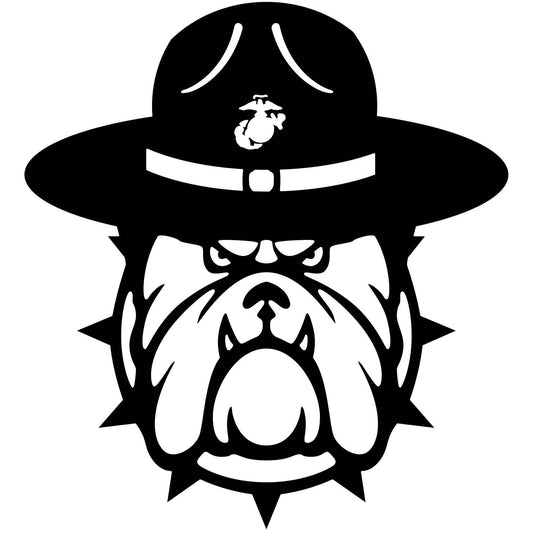 Bulldog Marine Officer Face-DXF File cut ready for CNC machines