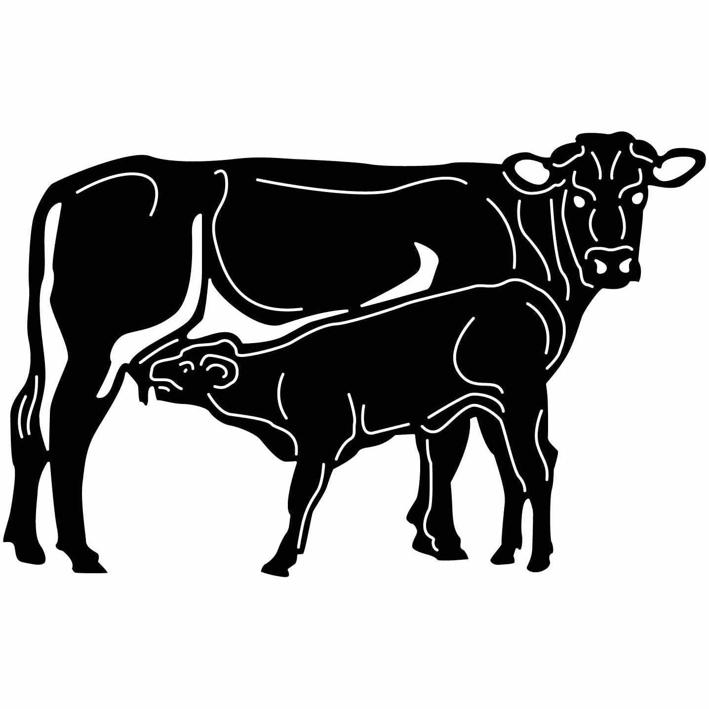 Free Cow and Calf-DXFforCNC.com-DXF files cut ready for cnc machines