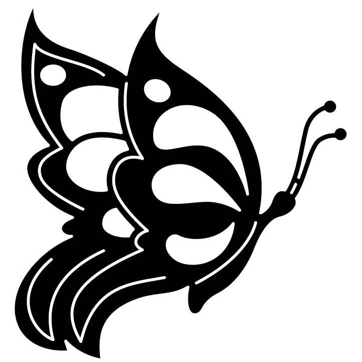 Butterfly Free DXF File for CNC Machines-DXFforCNC.com