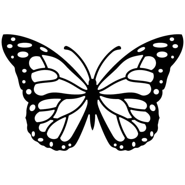 Butterfly (2) Free DXF File for CNC Machines-DXFforCNC.com