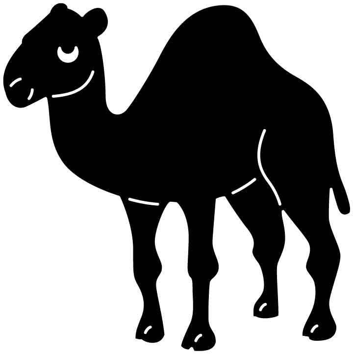 Camel Free DXF File for CNC Machines-DXFforCNC.com