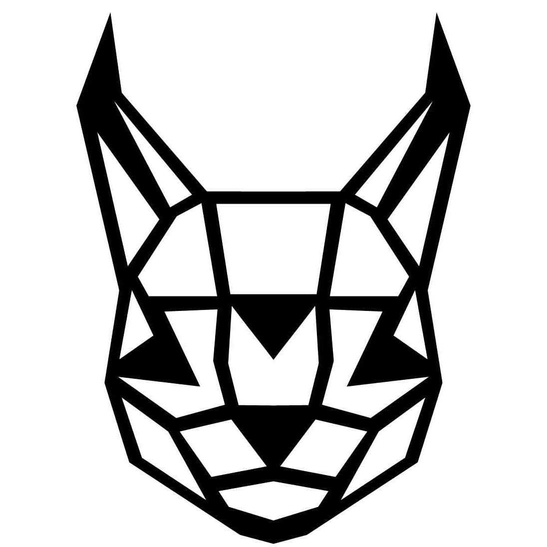 Caracal Cat Face Geometric-DXF files Cut Ready for CNC-DXFforCNC.com