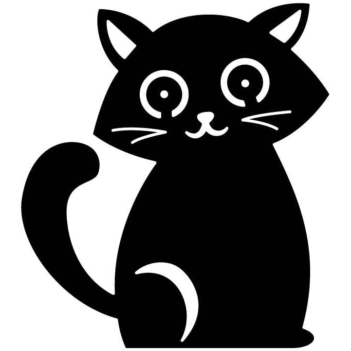 Cat Smile Free DXF File for CNC Machines-DXFforCNC.com