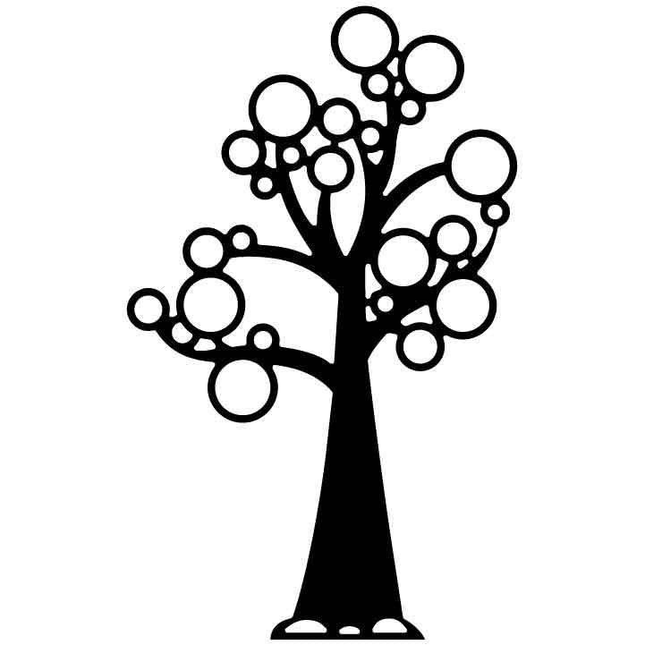 Circle Tree Free DXF File for CNC Machines-DXFforCNC.com