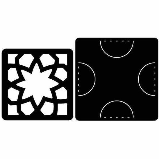 Drink Coaster and Holder Free DXF files cut ready for CNC-DXFforCNC.com