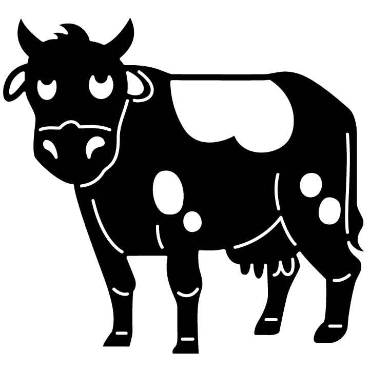 Cow Free DXF File for CNC Machines-DXFforCNC.com
