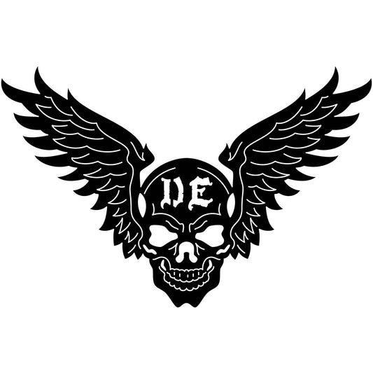 Skull Dark Eagle Free DXF file-Cut Ready for cnc-DXFforCNC.com