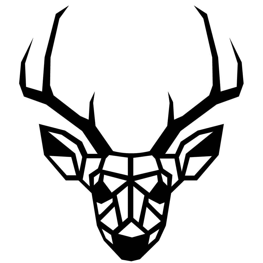 Deer Face Geometric-DXF files Cut Ready for CNC-DXFforCNC.com