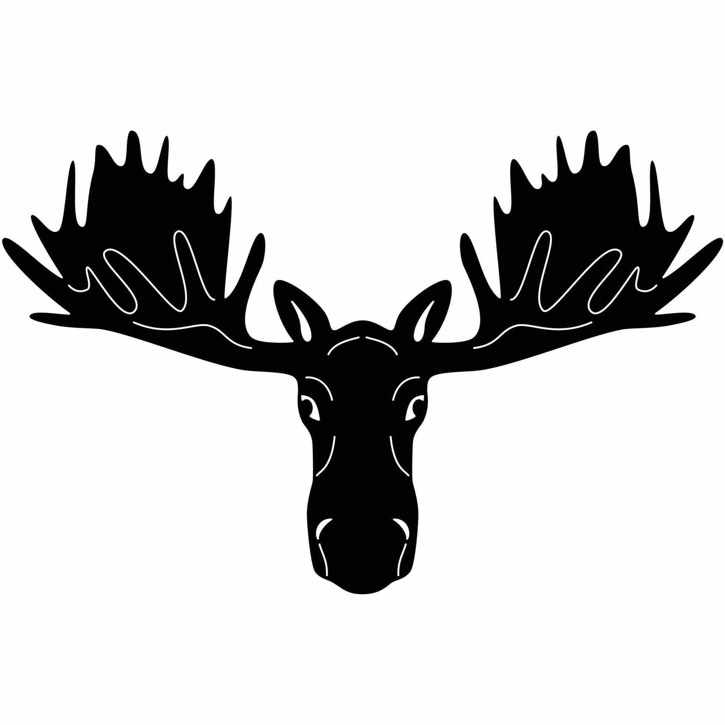 Moose Head Free DXF file-Cut Ready for cnc machines-DXFforCNC.com