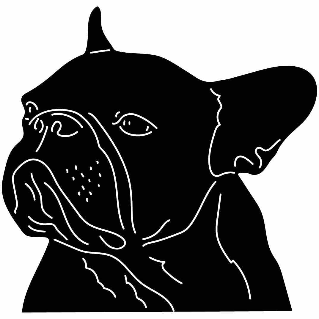Dog Face Free-DXF files cut ready for CNC-DXFforCNC.com