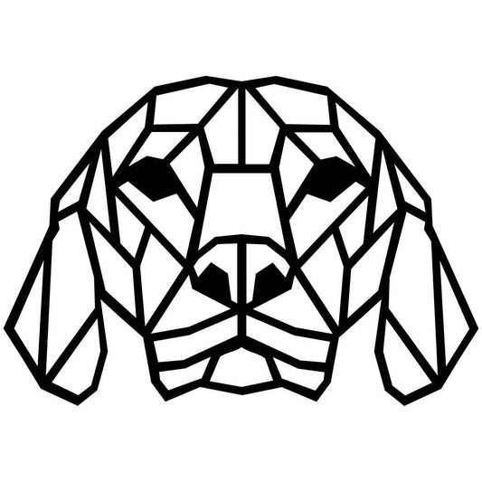 Dog Face Geometric-DXF files Cut Ready for CNC-DXFforCNC.com