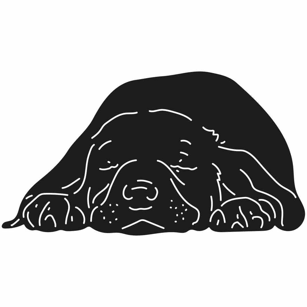 Dog Sleeping Free-DXF files cut ready for CNC-DXFforCNC.com