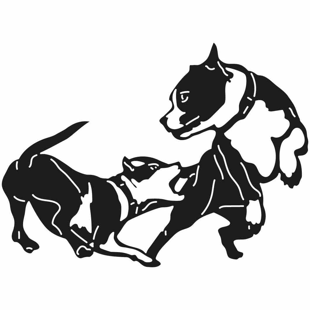 Dogs Fighting Free-DXF files cut ready for CNC-DXFforCNC.com