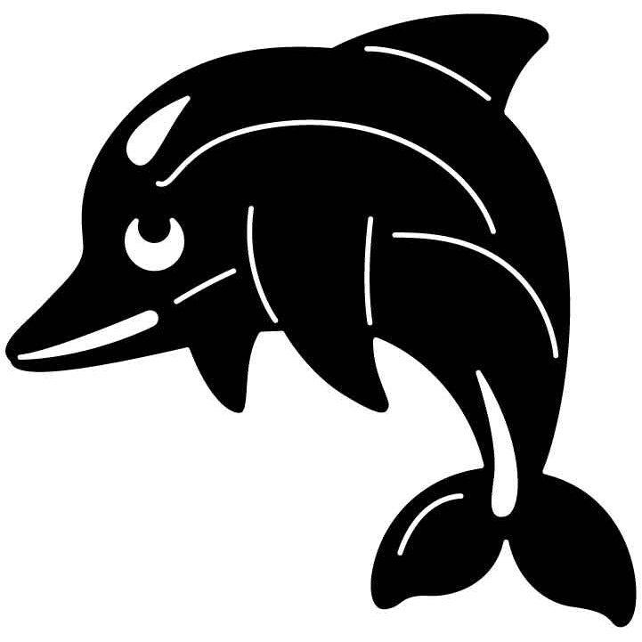 Dolphin Free DXF File for CNC Machines-DXFforCNC.com