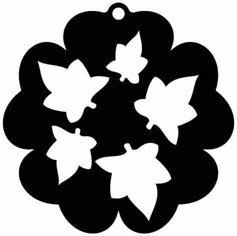 Earring Flower with Leaves Free DXF files cut ready for CNC-DXFforCNC.com