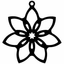 Earring Flower Free DXF files cut ready for CNC-DXFforCNC.com