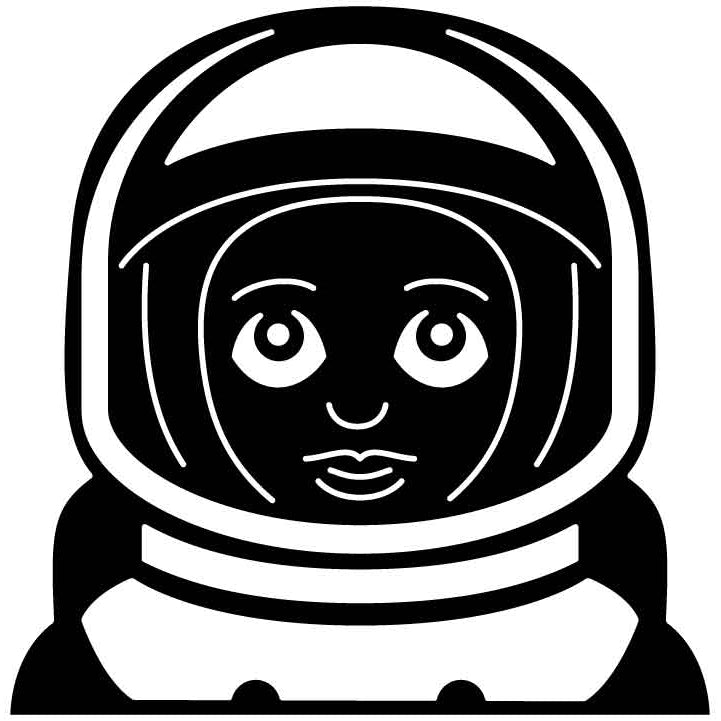 Emoji Astronaut Woman Free DXF File for CNC Machines-DXFforCNC.com