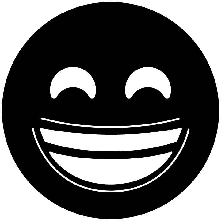 Emoji Beaming Face with Smiling Eyes Free DXF File for CNC Machines-DXFforCNC.com