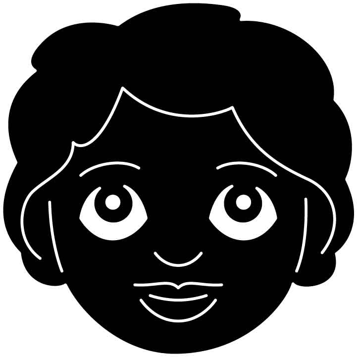 Emoji Child Free DXF File for CNC Machines-DXFforCNC.com