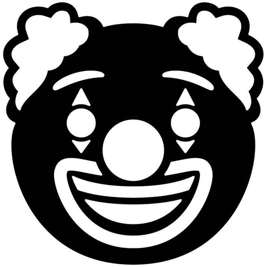 Emoji Clown Face Free DXF File for CNC Machines-DXFforCNC.com