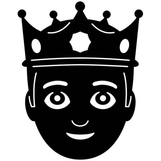 Emoji Crown Prince Free DXF File for CNC Machines-DXFforCNC.com