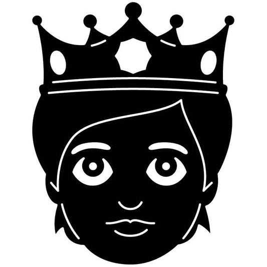 Emoji Crown Princess Free DXF File for CNC Machines-DXFforCNC.com
