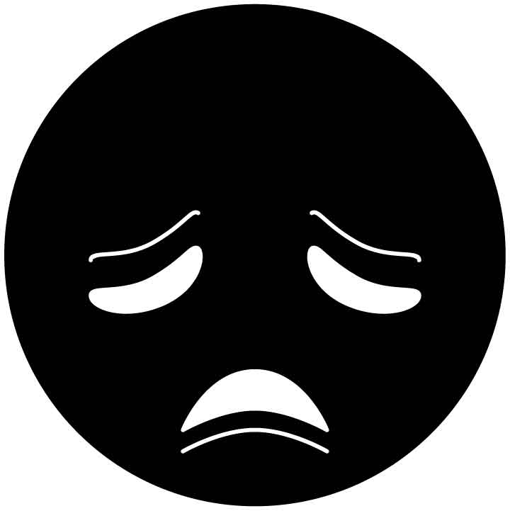 Emoji Disappointed sad Face Free DXF File for CNC Machines-DXFforCNC.com