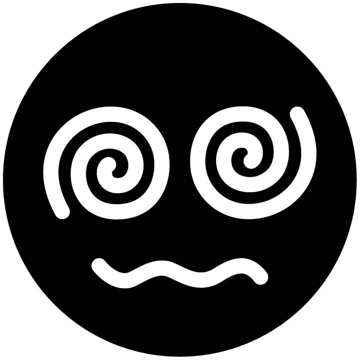 Emoji Face with Spiral Eyes Free DXF File for CNC Machines-DXFforCNC.com