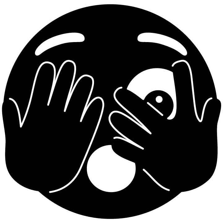 Emoji Face with peeking Eye Free DXF File for CNC Machines-DXFforCNC.com