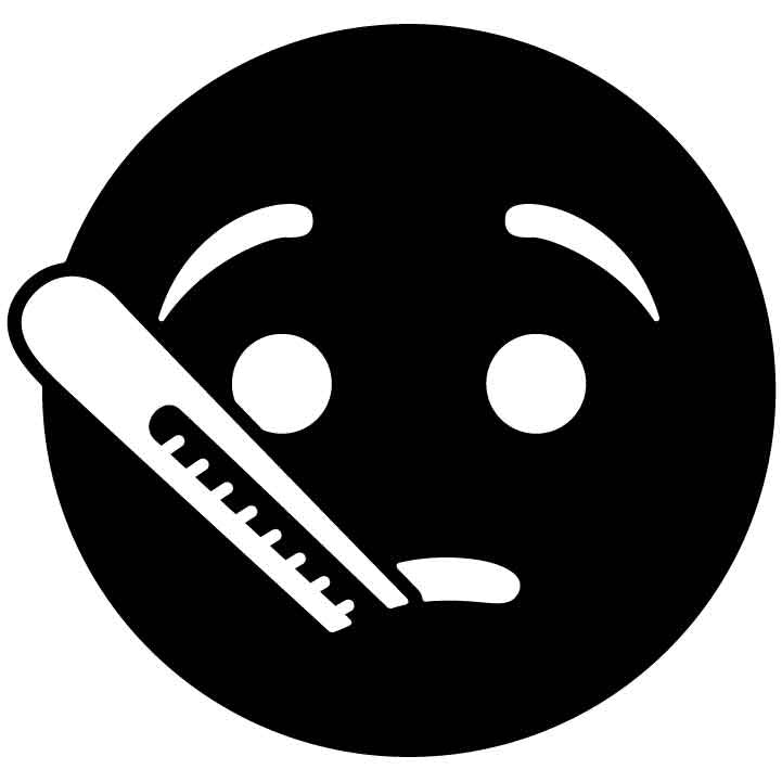Emoji Face with thermometer Free DXF File for CNC Machines-DXFforCNC.com