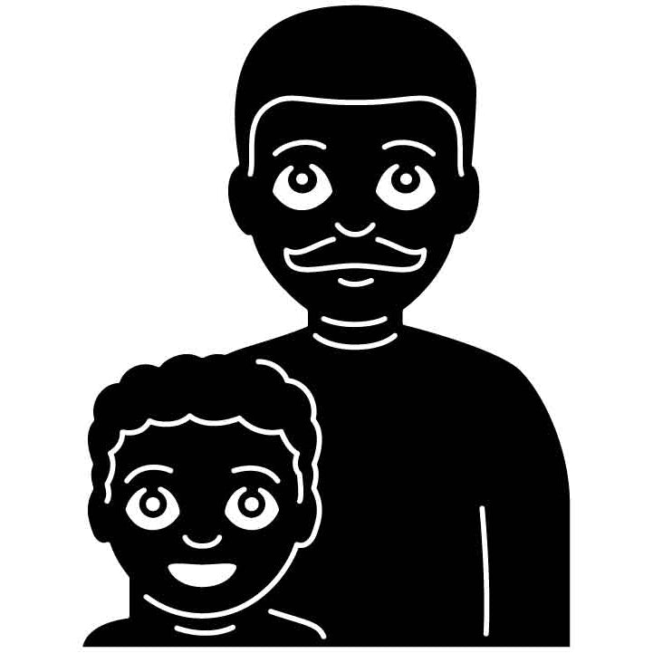 Emoji Family Man Boy Free DXF File for CNC Machines-DXFforCNC.com