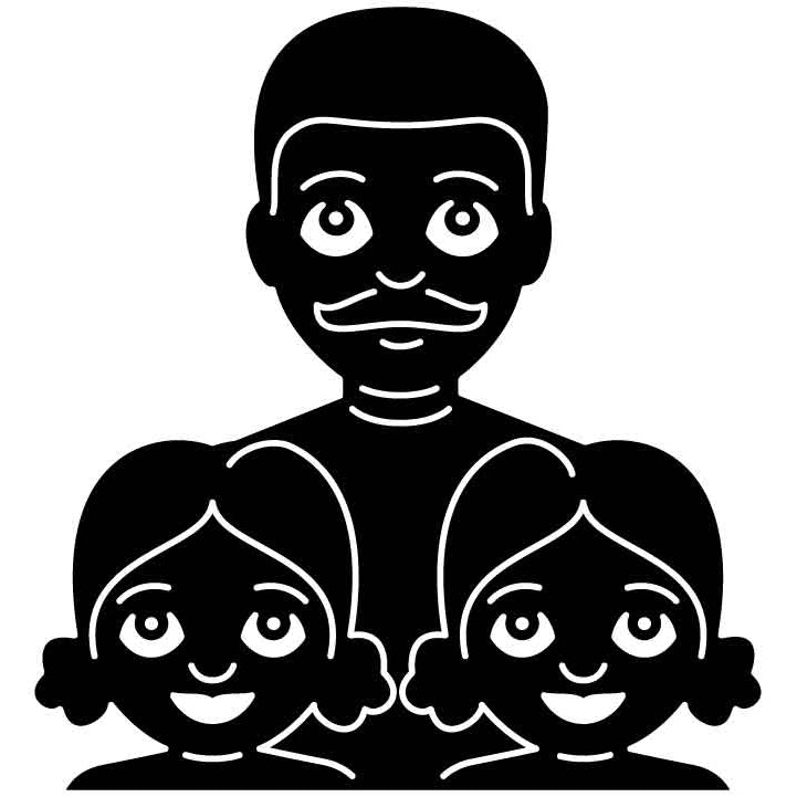 Emoji Family Man Girl Free DXF File for CNC Machines-DXFforCNC.com