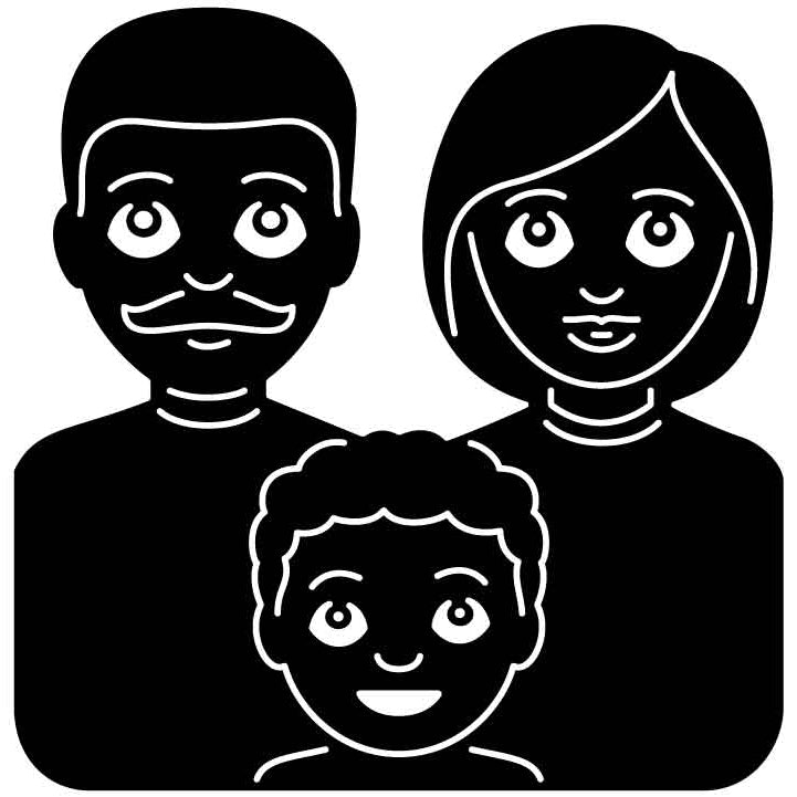 Emoji Family Man Woman Boy Free DXF File for CNC Machines-DXFforCNC.com